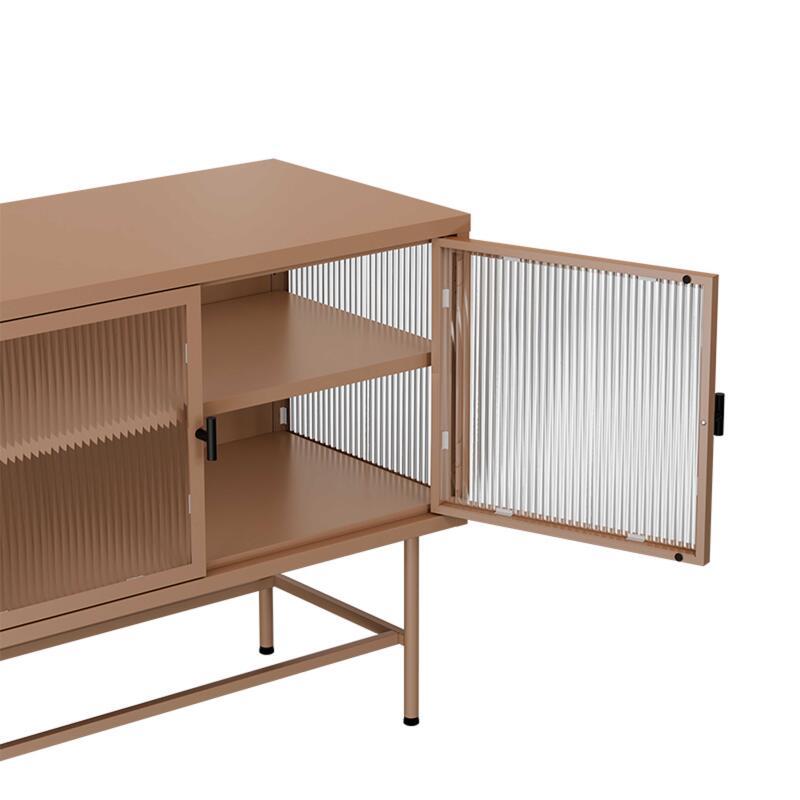 Buffet in metallo e vetro 3 ante 120 cm (5/8)