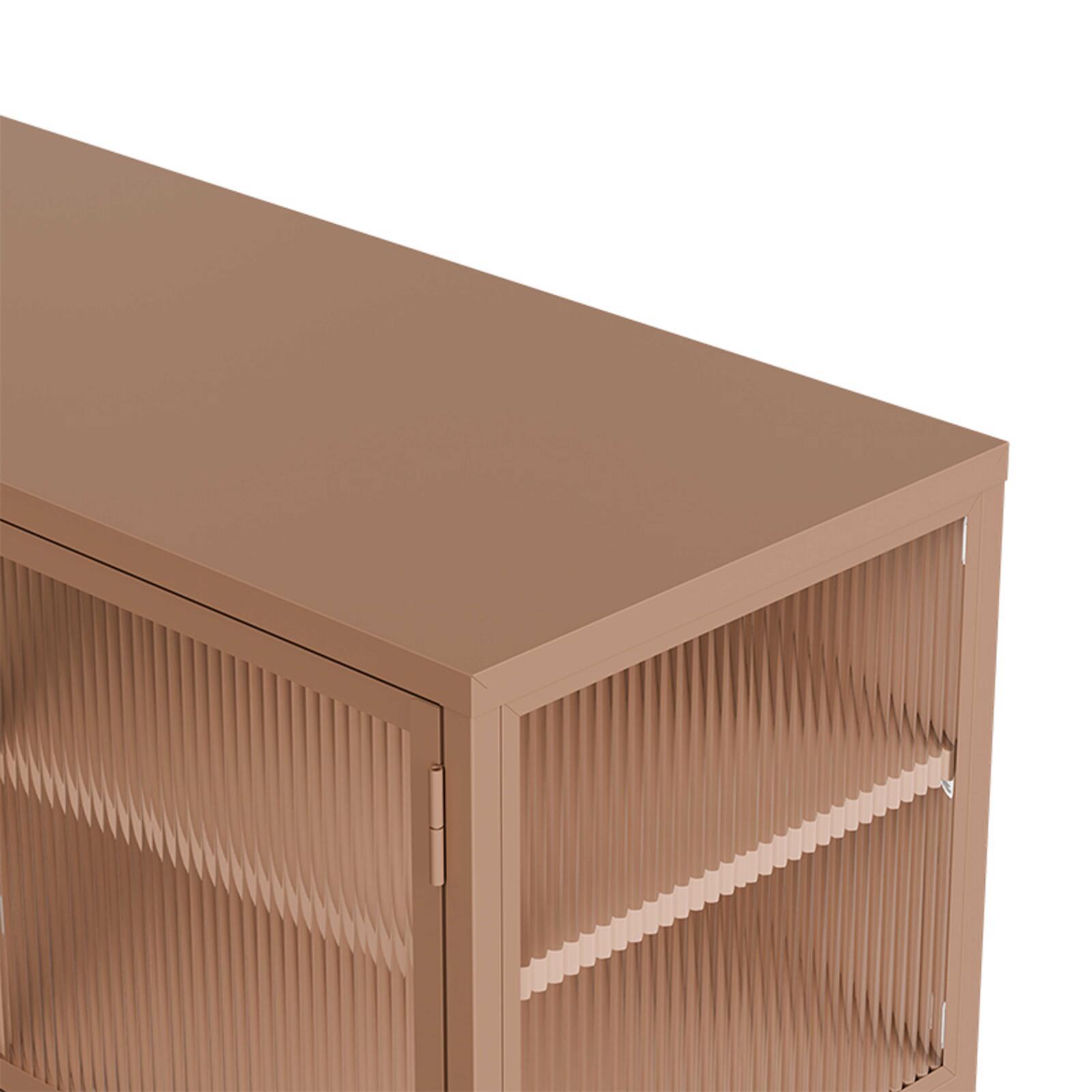 Buffet in metallo e vetro 3 ante 120 cm