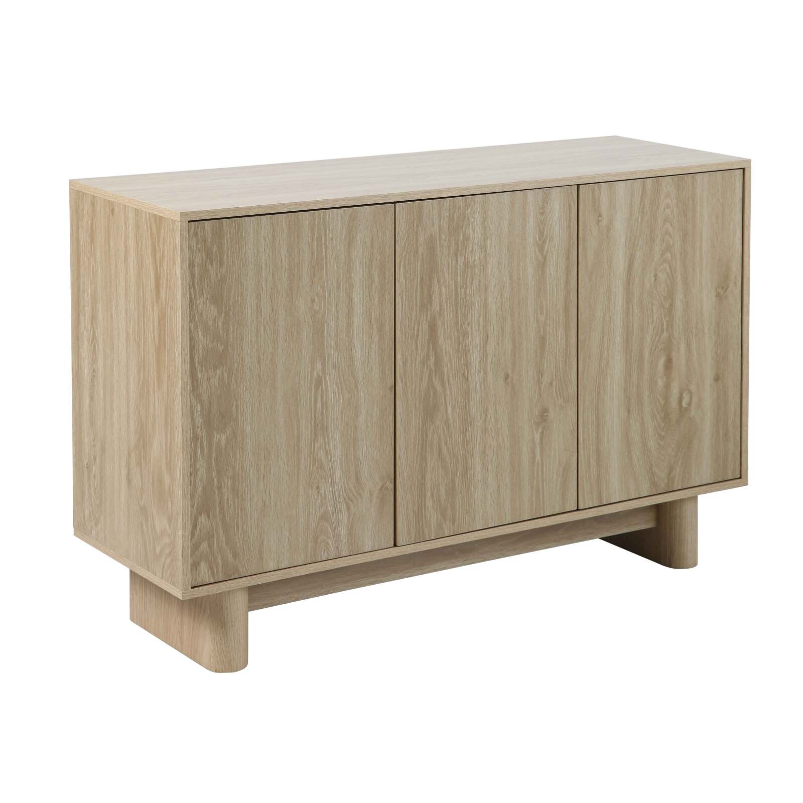 Buffet scandinavo effetto legno 3 ante 120 cm