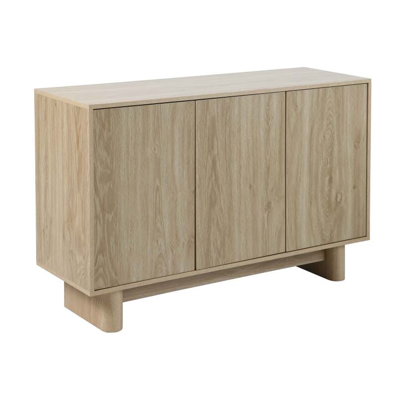 Buffet scandinavo effetto legno 3 ante 120 cm