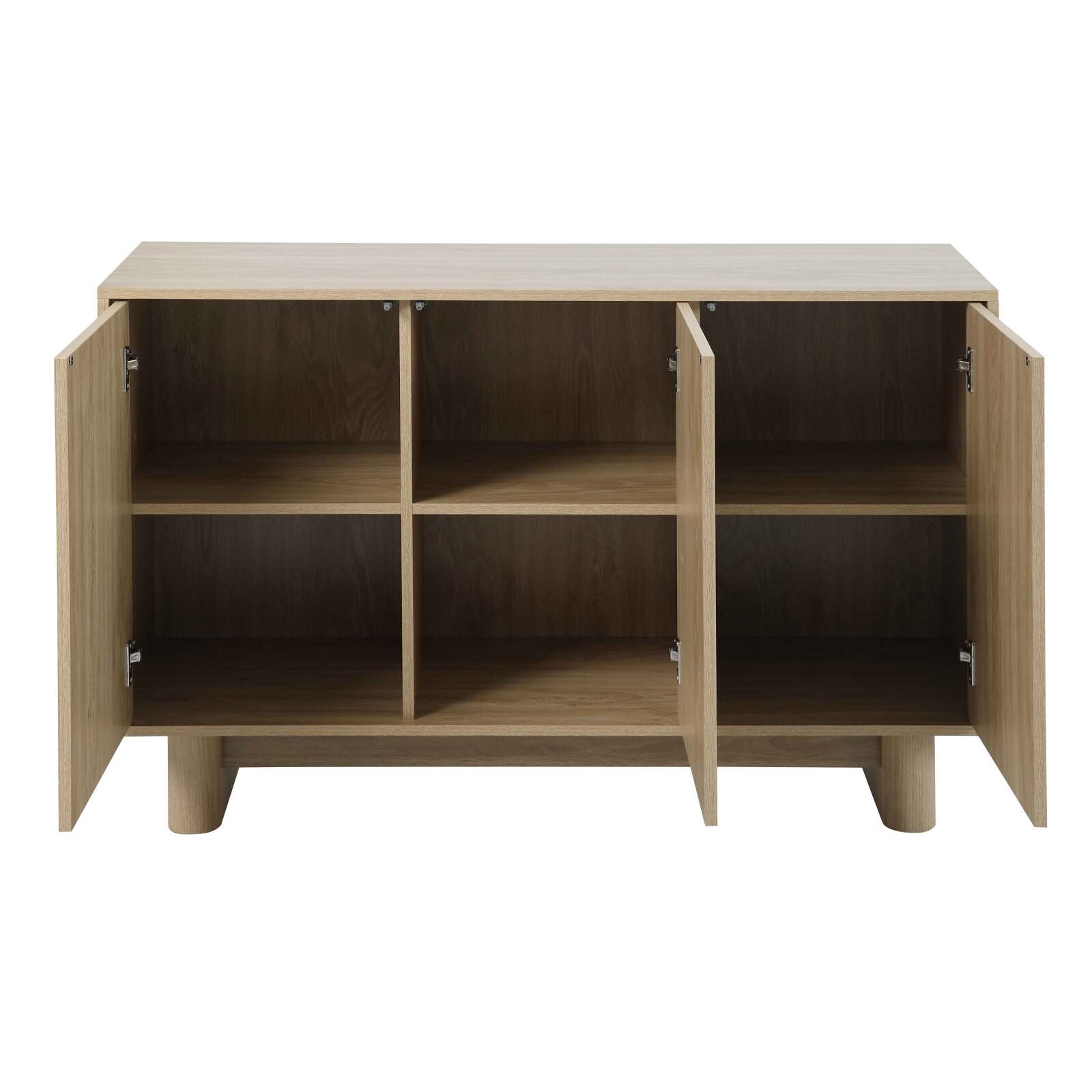 Buffet scandinavo effetto legno 3 ante 120 cm