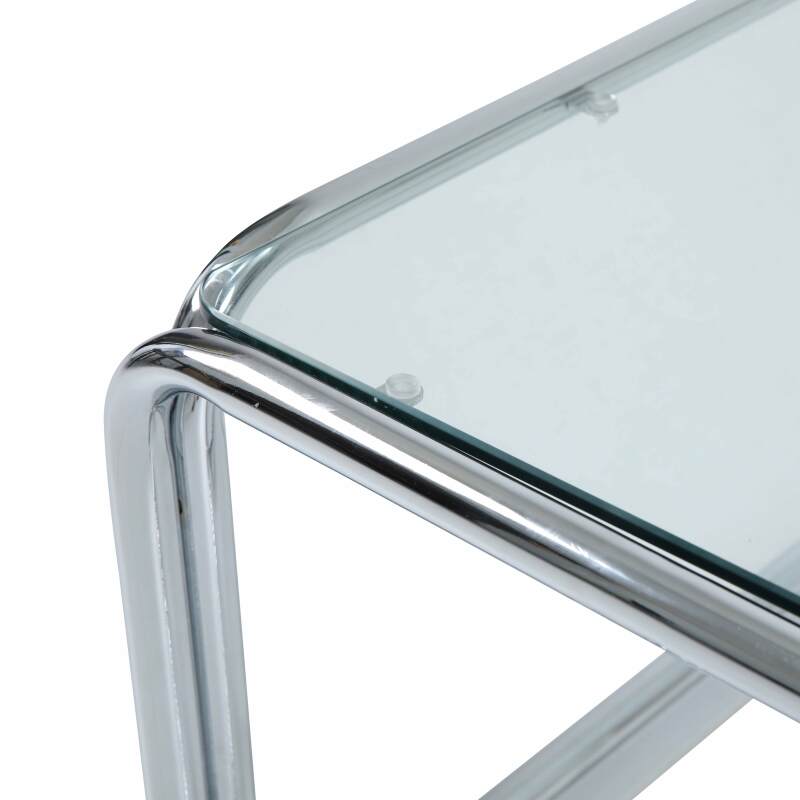 Tavolino da salotto in vetro temperato rettangolare 110x50 cm (6/8)