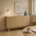Buffet scandinavo effetto legno 3 ante 120 cm