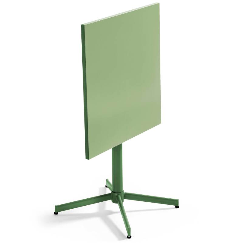 Tavolo da giardino quadrato reclinabile in metallo per 4 persone 70x70 cm (4/8)