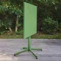 Tavolo da giardino quadrato reclinabile in metallo per 4 persone 70x70 cm