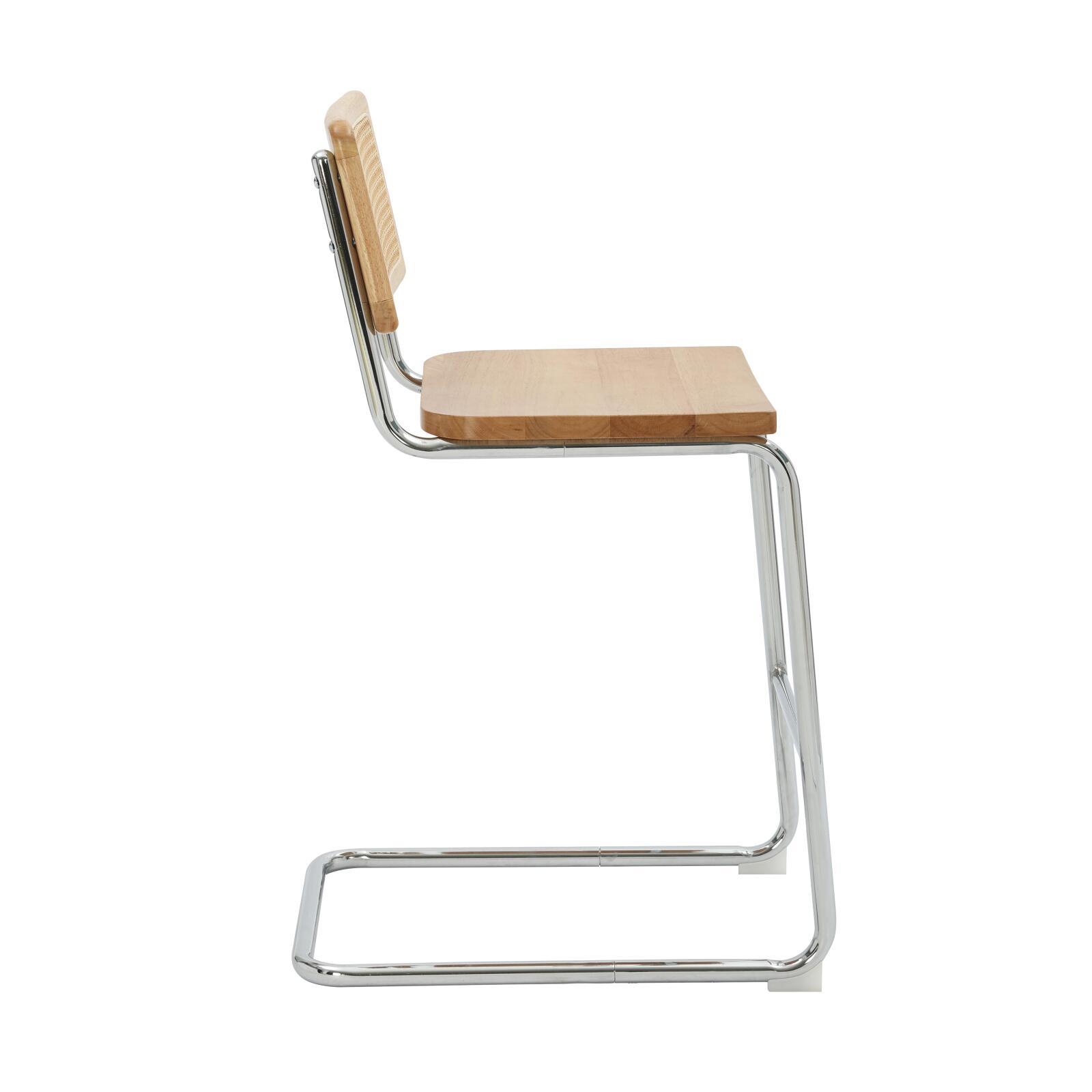 Sedie alta in legno e metallo - Set di 2