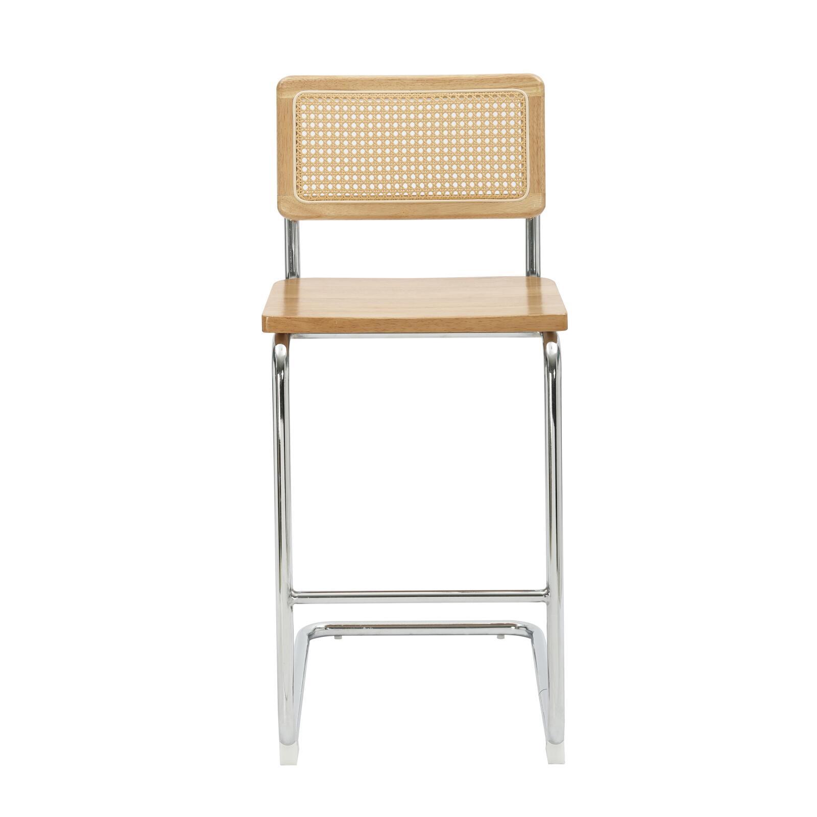 Sedie alta in legno e metallo - Set di 2