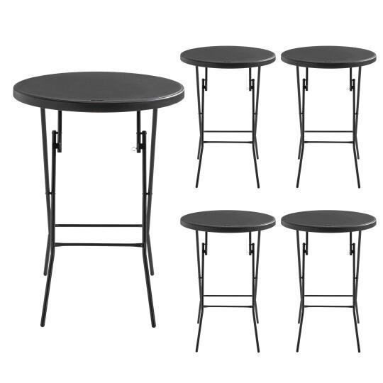 Tavolo alto pieghevole 80x110 cm - Set di 5