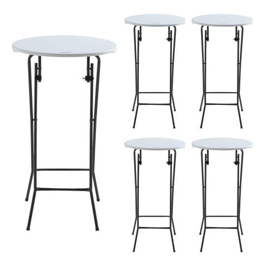 Tavolo alto pieghevole 60x110 cm - Set di 5