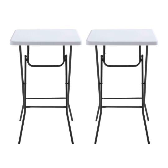 Tavolo alto pieghevole 68x68x110 cm - Set di 2