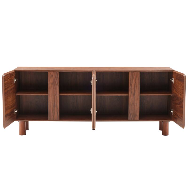 Buffet effetto legno FSC® 4 ante 180 cm stile scandinavo (4/7)