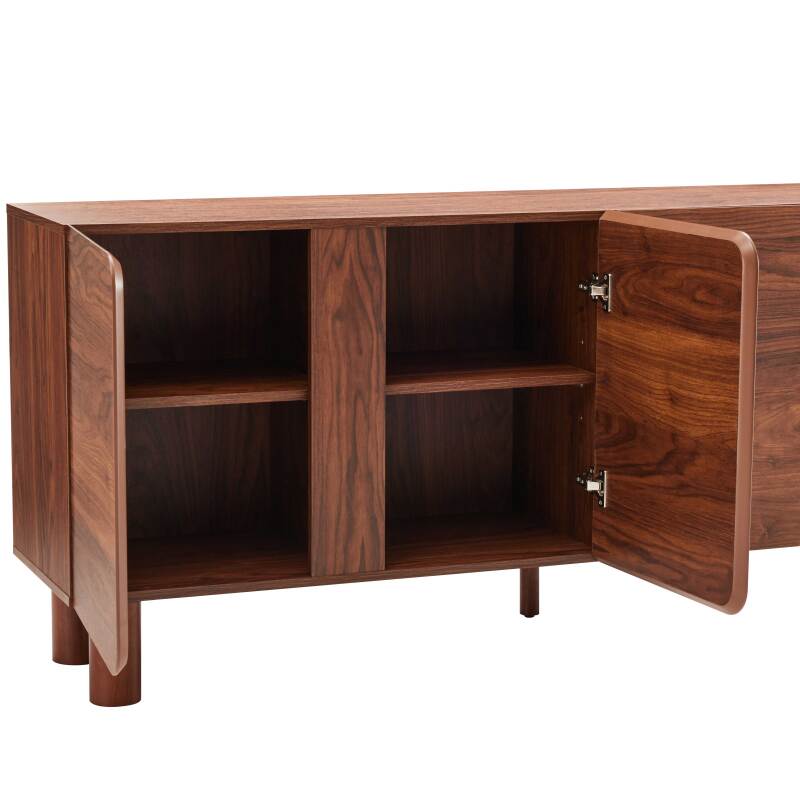 Buffet effetto legno FSC® 4 ante 180 cm stile scandinavo (6/7)