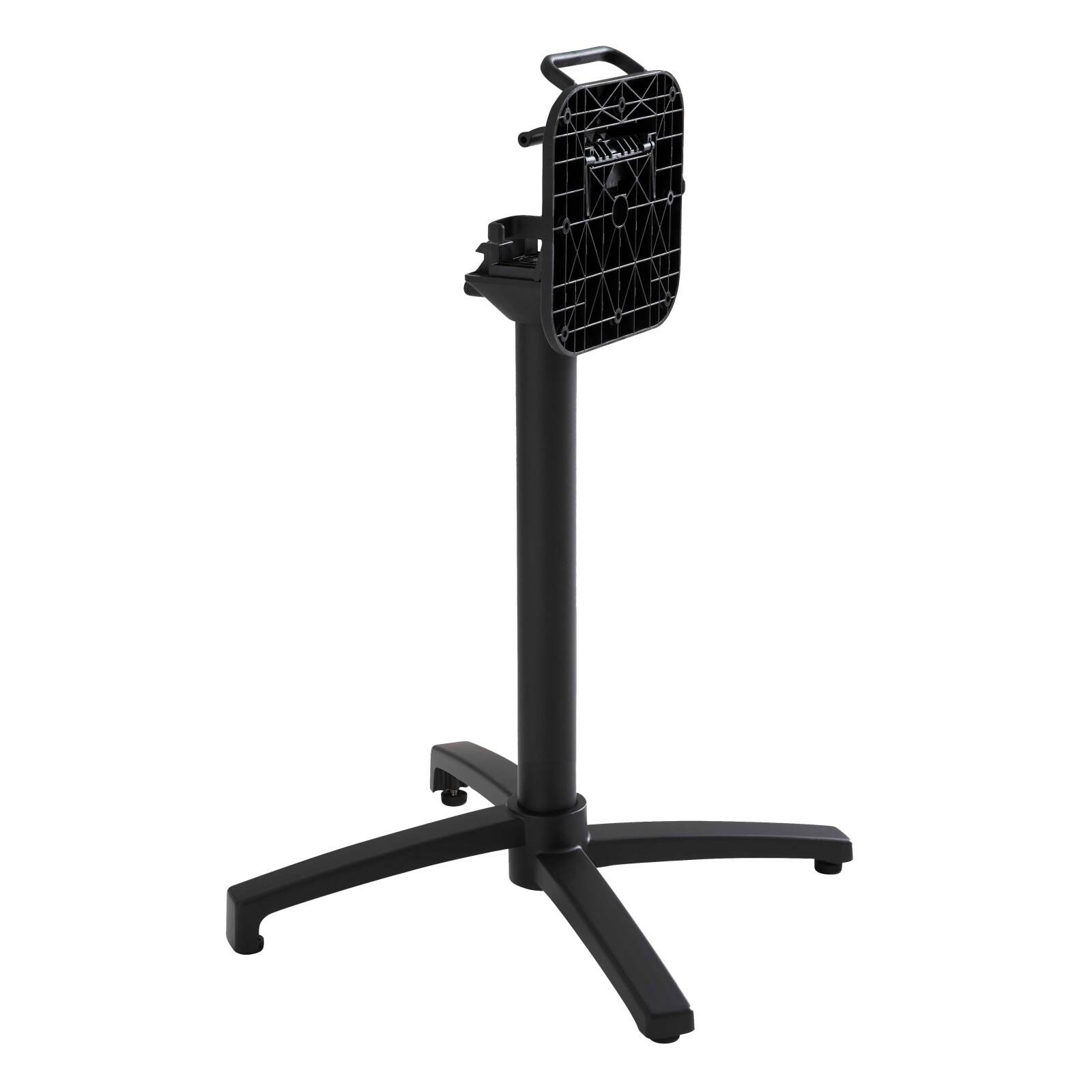 Tavolo da giardino bistrot quadrato reclinabile in alluminio nero per 4 persone 60x60 cm