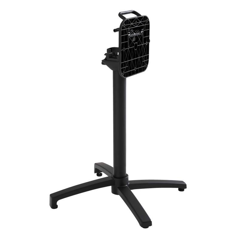 Tavolo da giardino bistrot quadrato reclinabile in alluminio nero per 4 persone 60x60 cm (6/8)