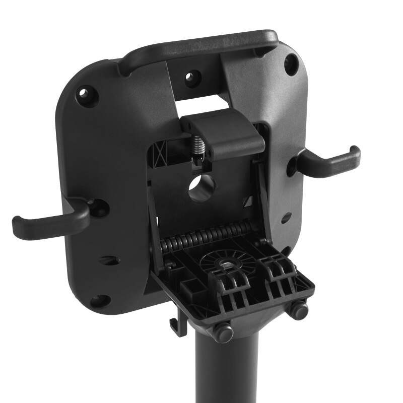 Tavolo da giardino bistrot quadrato reclinabile in alluminio nero per 4 persone 60x60 cm (5/8)