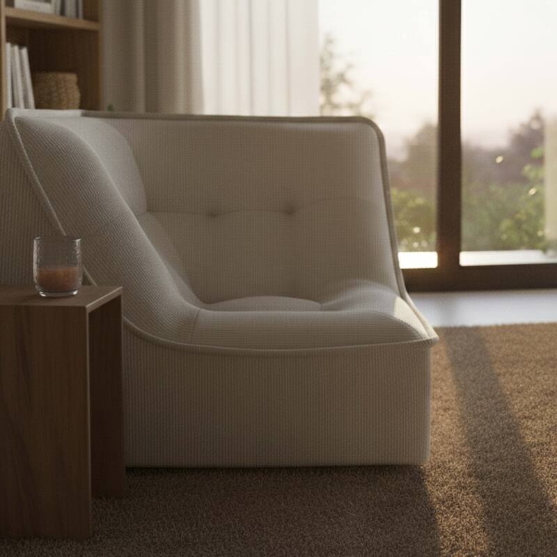 Poltrona angolare in tessuto per divano modulare (4/7)