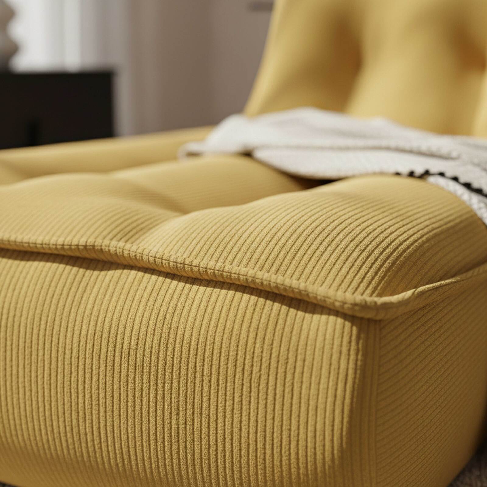 Chaise longue in tessuto per divano modulare