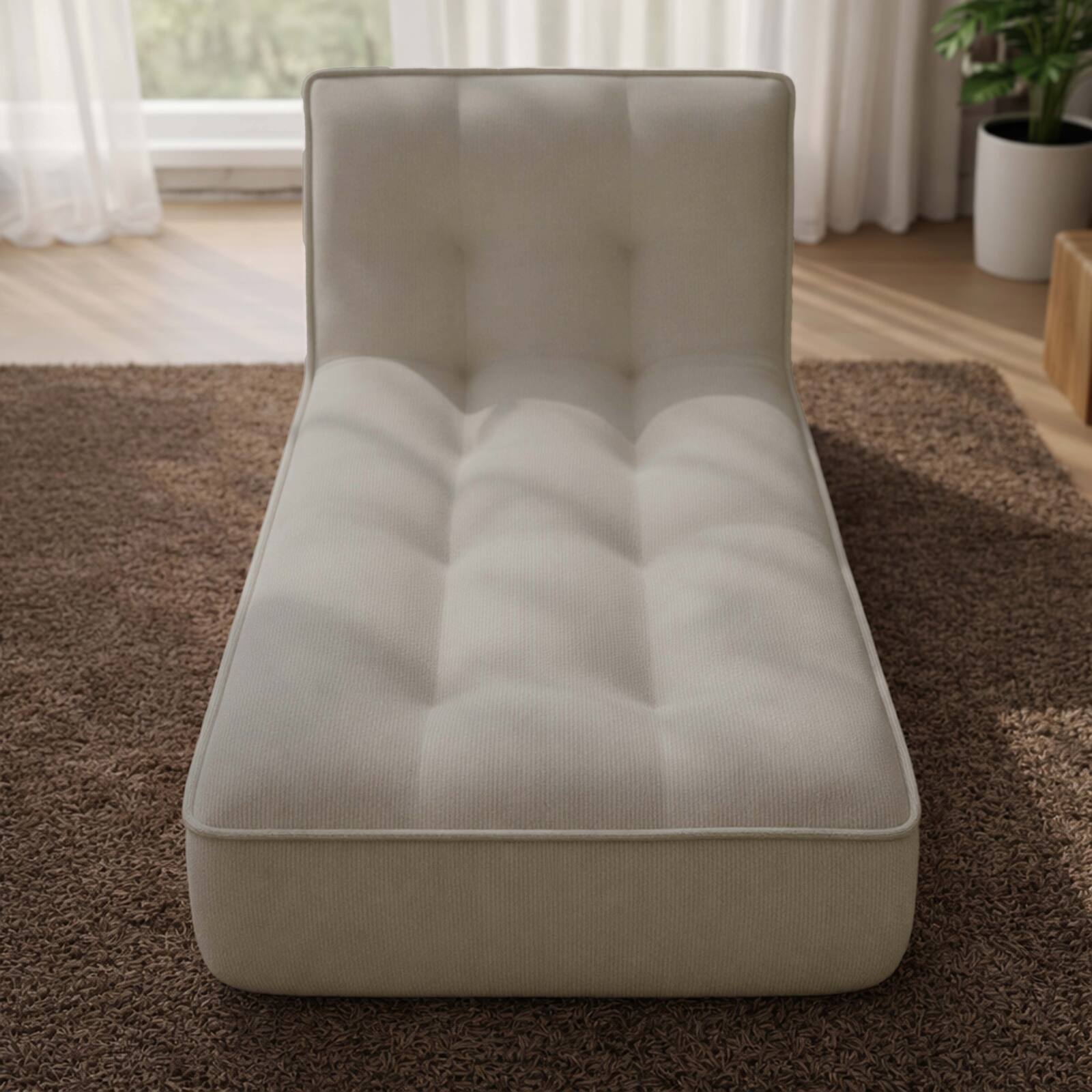 Chaise longue in tessuto per divano modulare