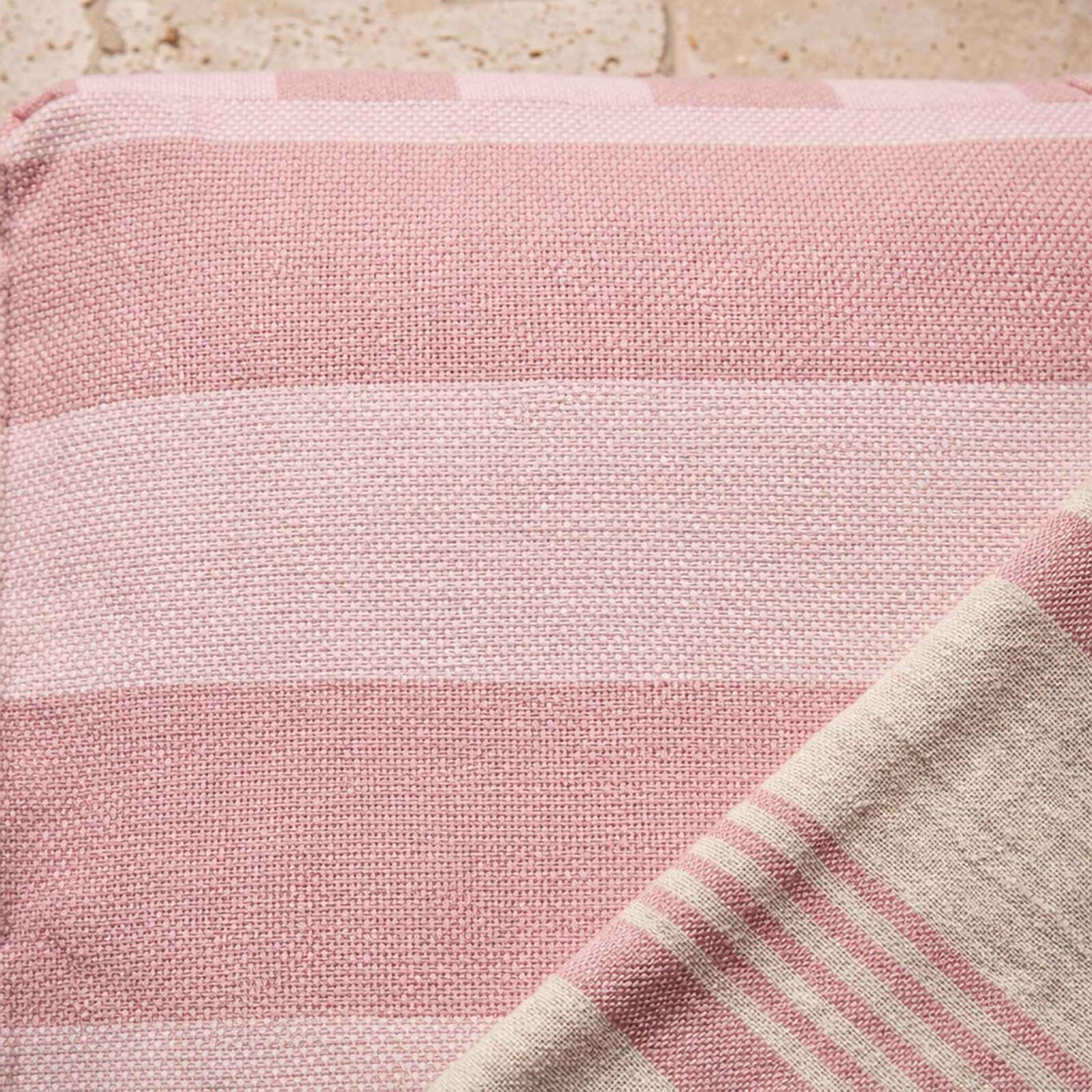 Divano modulare da esterno con 2 posti con 2 chaise longue a righe