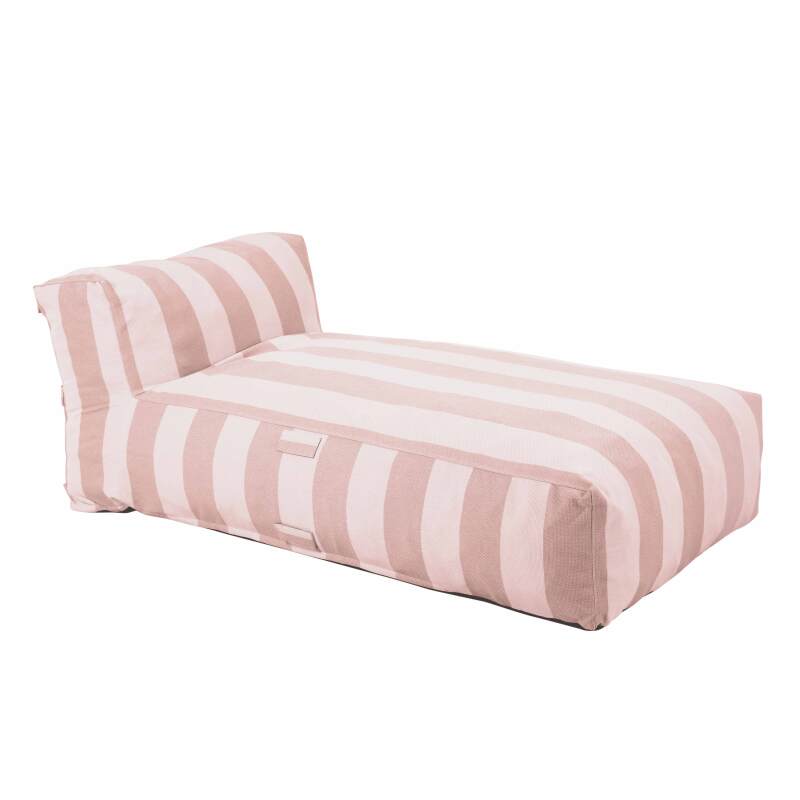 Divano modulare da esterno con 2 posti con 2 chaise longue a righe (4/6)