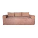 Divano 3 posti in tessuto a coste con cuscini