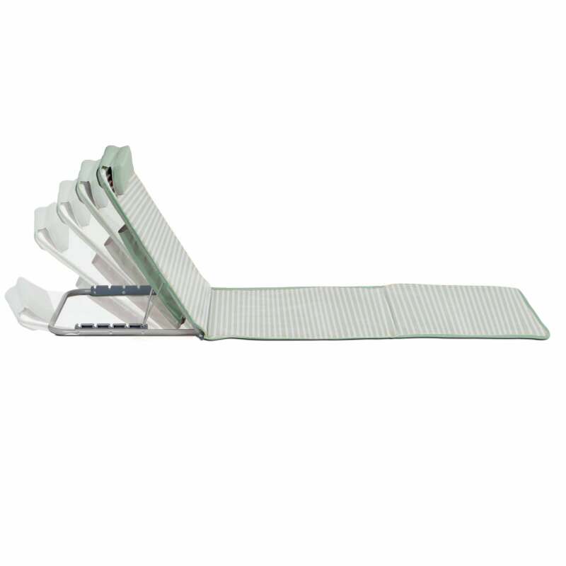 Set di 2 lettini da mare pieghevoli a righe reclinabili in 5 posizioni (2/7)